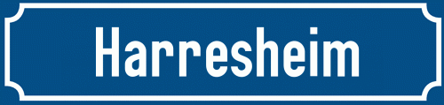 Straßenschild Harresheim