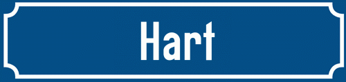 Straßenschild Hart