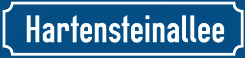 Straßenschild Hartensteinallee
