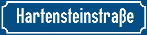 Straßenschild Hartensteinstraße