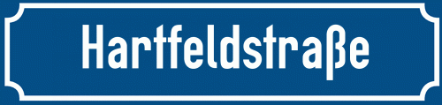 Straßenschild Hartfeldstraße