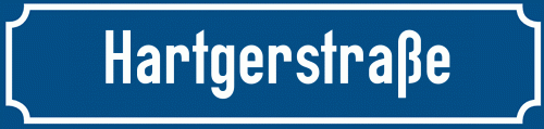 Straßenschild Hartgerstraße