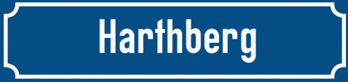 Straßenschild Harthberg