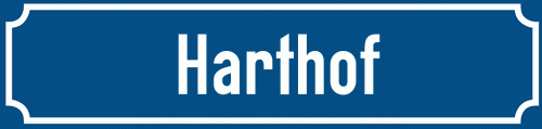 Straßenschild Harthof