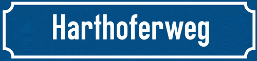 Straßenschild Harthoferweg