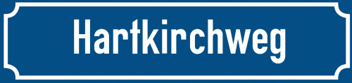 Straßenschild Hartkirchweg zum kostenlosen Download