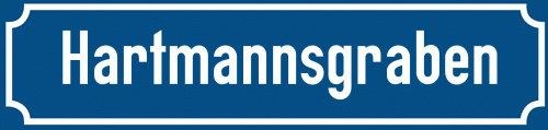 Straßenschild Hartmannsgraben
