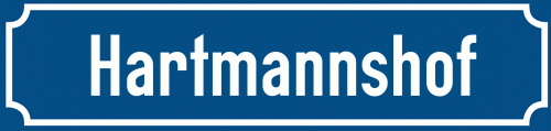 Straßenschild Hartmannshof