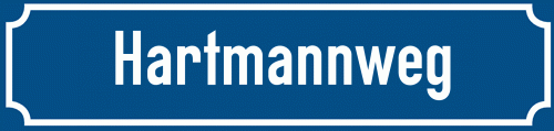 Straßenschild Hartmannweg