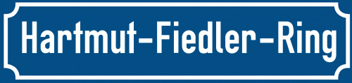 Straßenschild Hartmut-Fiedler-Ring