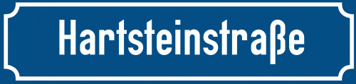 Straßenschild Hartsteinstraße