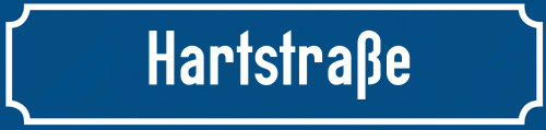 Straßenschild Hartstraße