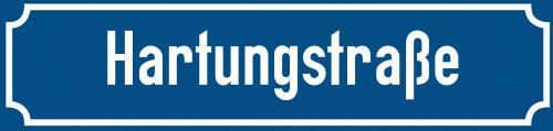 Straßenschild Hartungstraße