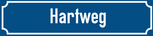Straßenschild Hartweg