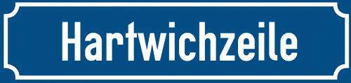 Straßenschild Hartwichzeile