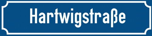 Straßenschild Hartwigstraße