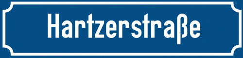 Straßenschild Hartzerstraße