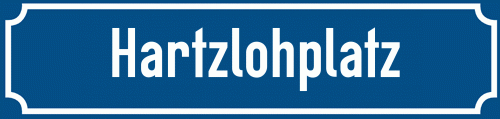 Straßenschild Hartzlohplatz