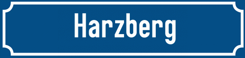 Straßenschild Harzberg