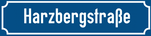 Straßenschild Harzbergstraße