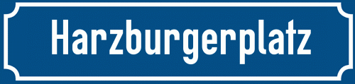 Straßenschild Harzburgerplatz zum kostenlosen Download