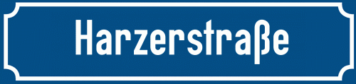 Straßenschild Harzerstraße