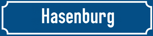 Straßenschild Hasenburg