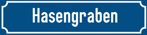 Straßenschild Hasengraben