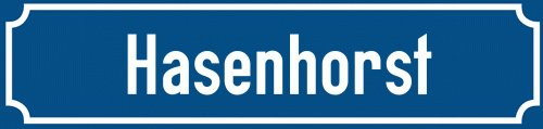 Straßenschild Hasenhorst