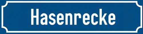 Straßenschild Hasenrecke