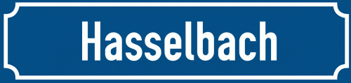 Straßenschild Hasselbach