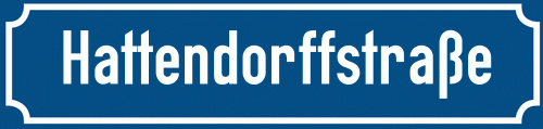 Straßenschild Hattendorffstraße