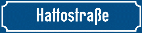Straßenschild Hattostraße