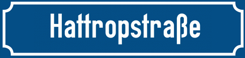 Straßenschild Hattropstraße