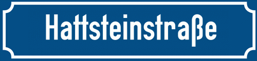 Straßenschild Hattsteinstraße
