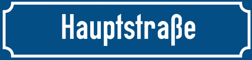 Straßenschild Hauptstraße