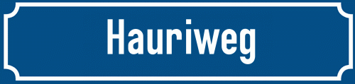 Straßenschild Hauriweg