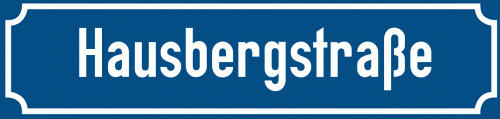 Straßenschild Hausbergstraße