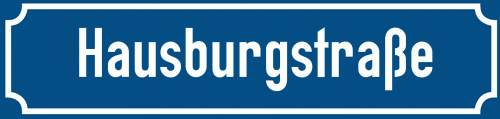 Straßenschild Hausburgstraße
