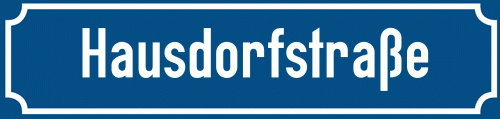 Straßenschild Hausdorfstraße