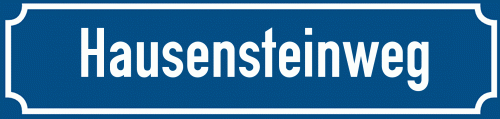 Straßenschild Hausensteinweg