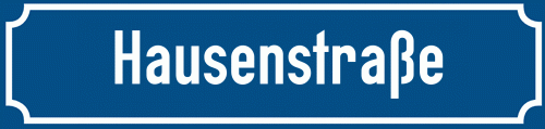 Straßenschild Hausenstraße