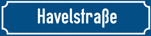 Straßenschild Havelstraße zum kostenlosen Download