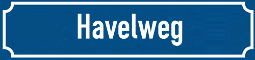 Straßenschild Havelweg zum kostenlosen Download