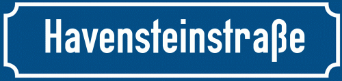 Straßenschild Havensteinstraße
