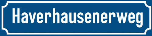 Straßenschild Haverhausenerweg