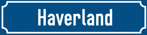 Straßenschild Haverland