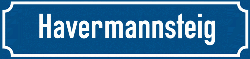 Straßenschild Havermannsteig
