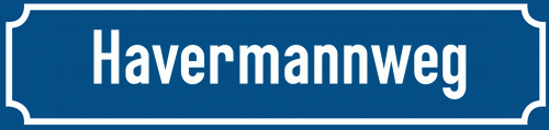 Straßenschild Havermannweg