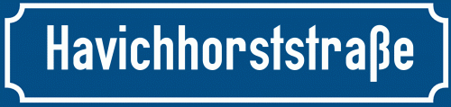 Straßenschild Havichhorststraße